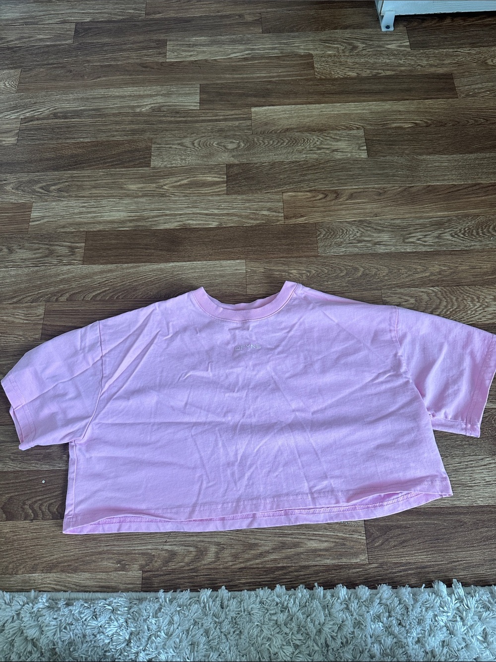 Kids Pink Cropped Tee - Brand Unspecified